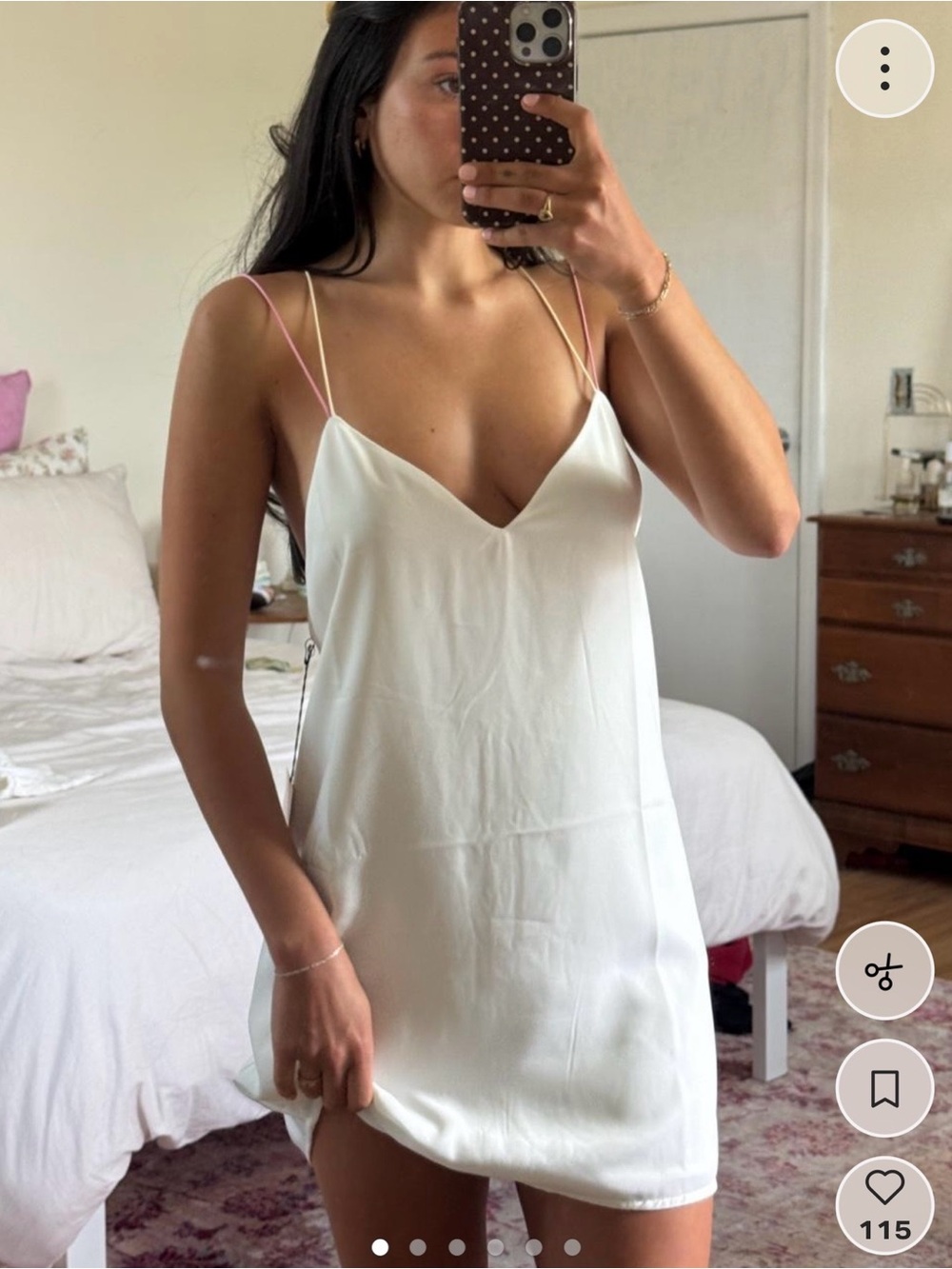 Superdown White Slip Dress